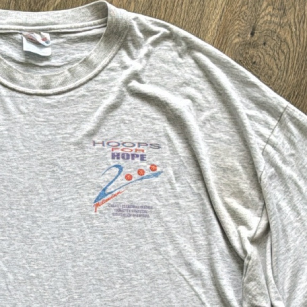 Vintage vtg 2000 Hoops for Hope Relay for Life Tee - Picture 4 of 5